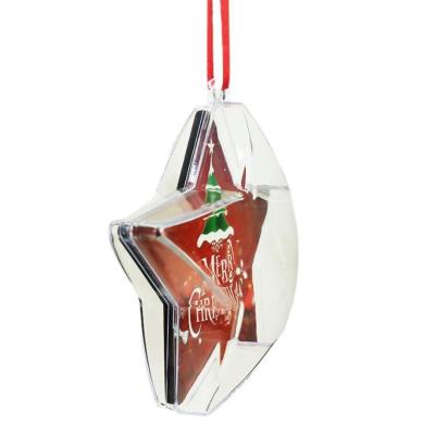 China Weihnachtsherz-Kreis-Stern-Plastikverzierungs-Ball-Sublimation MDF Hängen zu verkaufen