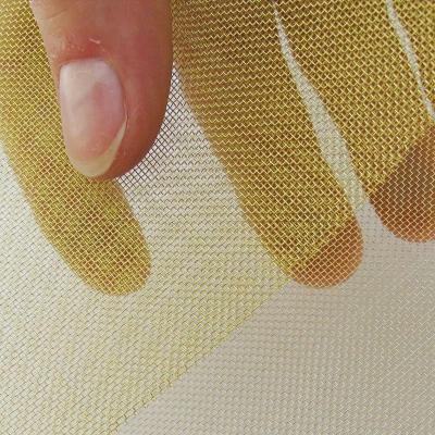 China 100 Mesh 200 Mesh Faraday Cage Shielding Decor Chicen Wear-Resisting Brass Copper Wire Mesh for sale