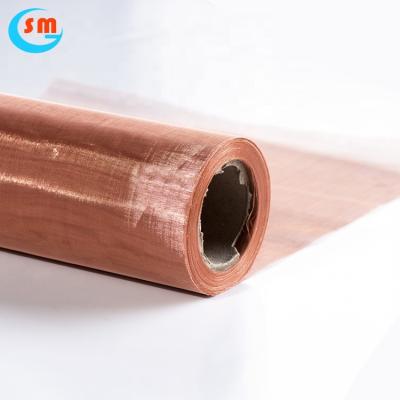 China 2020 Pure Red Infused Fabric Copper Wire Ultra Fine Mesh Anti-Corrosion for sale