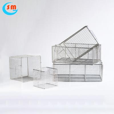 China Customer Serviceable Stainless Steel Wire Mesh Basket With Handle for sale