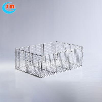 China Viable Liquid Square Mesh Fruit Rectangle Metal Filter Basket for sale