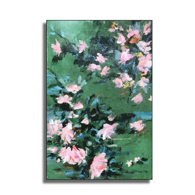 China Abstract Flowers Artwork Decor Canvas Color Series Handmade Wall Art Oil Painting for sale