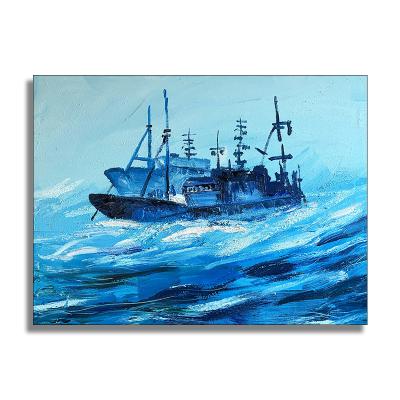 China Abstract Customized Boat Oil Painting Abstract Wall Decor For Sittingg Room for sale