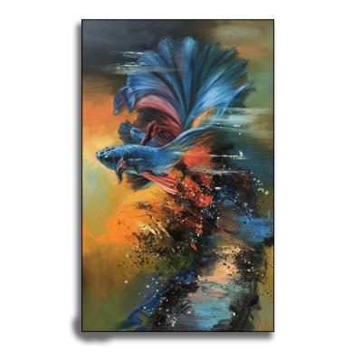 China Modern For Living Room Natural Abstract Flower Bird Oil Painting Handmade Design for sale