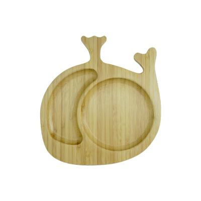 China Natural Wood Feeding Children Biodegradable Bamboo Baby Feeding Set /Dinnerware/Utensils Baby Feeding Dinner Set for sale