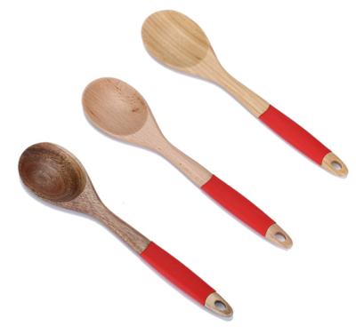 China Factory Price Viable Wholesale Natural Beech Wood Cooking Utensils Kitchen Tool Kit for sale