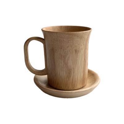 China Viable Factory Direct Free OEM Rubber Wooden Mug Coffee Mug With Coaster for sale