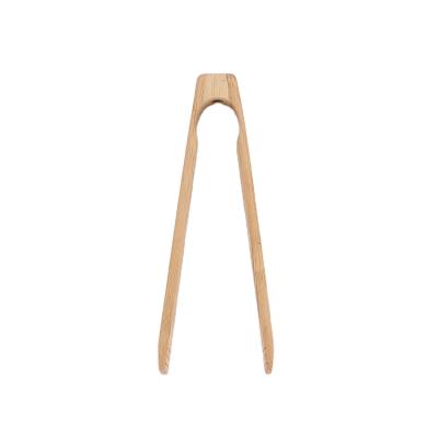 China Premium Quality Viable Natural Beech Wooden Tong For Dessert, Snacks, Noodles, 9.5 Inch Texture Food for sale