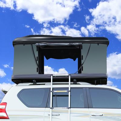 China Straight Tying Type Auto Outdoor Vehicle Roof Top Tent Hard Top Rooftop Camping Truck Tents Top Block for sale