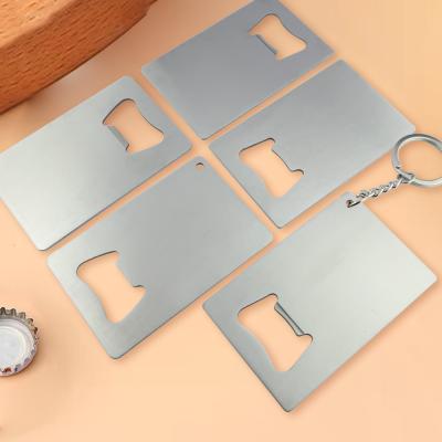 China Wholesale Customized Viable Customized Card Metal Stainless Steel Business Card Beer Bottle Opener for sale