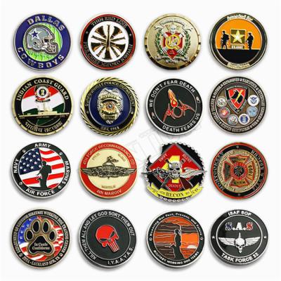 China Wholesale Custom Display Custom Silver Colored Commemorative Collection Gold Europe Manufacturers Metal Challenge Antique Military Coins for sale