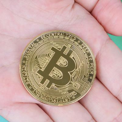 China Wholesale custom physical Europe souvenir coin metal gold plated commemorative btc bitcoin collector coin for sale