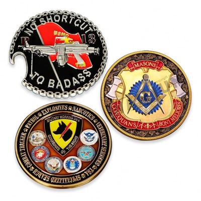 China Custom Soft Enamel Metal Europe Military Army Souvenir Sports Commemorative Challenge Coin for sale