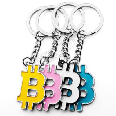 China Wholesale metal souvenirs bitcoin coin custom coin keychain bitcoin metal key chain ring gold key chain for sale