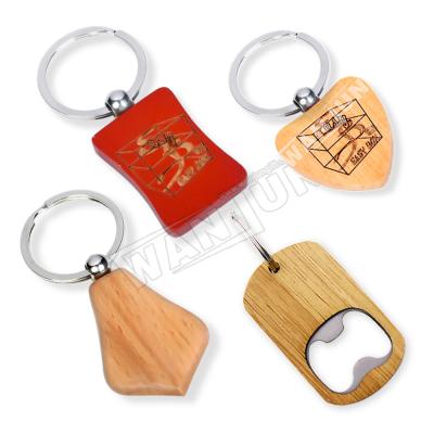 China Custom Logo Heart Shape Wooden Key Ring Factory Wholesale Environmentally Friendly Wood Key Chains Blank for sale