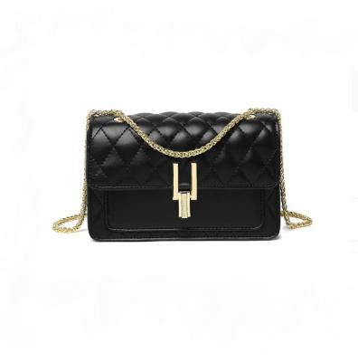 China New Fashion Lingge Chain Cross - Small Perfume Body Bag Fashionable Soft Textured Messenger Bag Single Shoulder Bag for sale