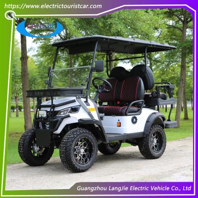 China 48 voltios 4 asientos Golf eléctrico Buggy Club coche de golf con parabrisas PC en venta