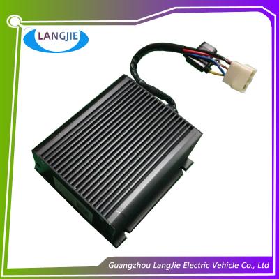 China Black Electric Cart Parts Golf Cart DC Converter Dual Output Type 150mm*150mm*45.5mm for sale