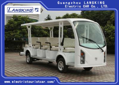 China Mini Gesloten 14 Zetels Elektrische Sightseeingsauto met het het Hoge Lichaam & Dak van het Effectfiberglas Te koop