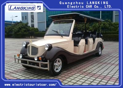 China carros de golf clásicos ahorros de energía 72V con el tipo blanco del vintage del color del café de 4 filas en venta