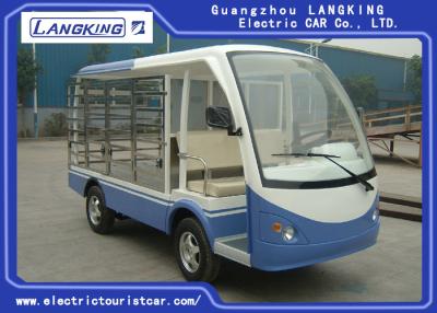 China 2 Seater-Blauwe/Witte ADC 48V 5KW van de Golfkar Elektrisch Nutskarren met Ladingsdoos Te koop