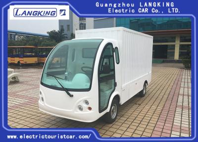 China Iron Container Electric Luggage Cart / Small Cargo Vans With 2 Seats / Door Customized Dimension for sale