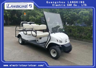 China White 6 Passenger Golf Cart With 48V 3KW Motor 6V * 8 PCS Battery / Electric Club Car for sale