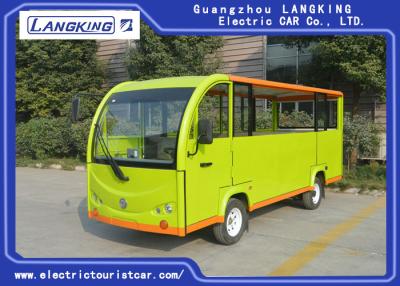 Chine Voiture de touristes électrique verte avec la porte semi fermée/autobus guidé électrique à vendre