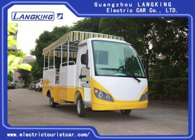 China Geel - Witte 15 Seater Elektrische Pendelauto voor School38km/h Maximum Snelheid Te koop