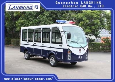 China White 11 Seater Electric Shuttle Car Equipped With Effective Shock Absorb / Door for sale