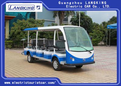 China 72V 14 Seats Electric Shuttle Vehicles For Multi Passenger 28km/H Max. Speed Balck Seat With Curtain for sale