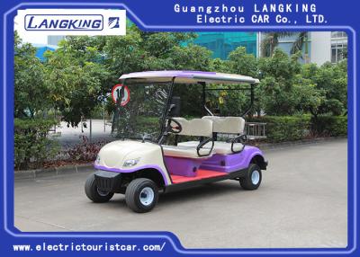 China Sponge + Artificial Leather Seats Electric Golf Carts / 4 Passenger Golf Cart With Roof for sale