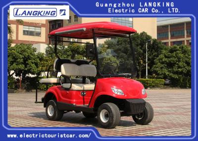 China Four Wheel Electric Golf Carts With 2 Rear Seats Powered By 48Volt Free Maintenance Battery 8V*6PCS for sale