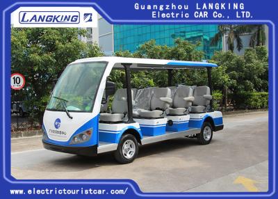 China High Impact Fiber Glass Body Electric Shuttle Car , 11 Seats Electric Passenger Vehicle With Sun for sale