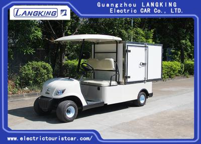 China Camión eléctrico blanco del cargo de 2 personas mini con el motor de la caja 650kg 48v 3kw DC del cargo del acero inoxidable en venta