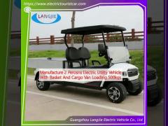 Manufacture 2 Perosns Electric Utility Vehicle With Basket And Cargo Van Loading 500kgs