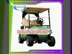 Powerful 2 Seater Electric Golf Carts Low Speed Electric Vehicles With AC Motor