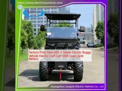 Factory Price New 48V 4 Seater Electric Buggy Vehicle Electric Golf Cart With Lead-Acid Battery