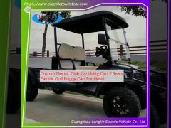 Custom Electric Club Car Utility Cart 2 Seats Electric Golf Buggy Cart For Hotel