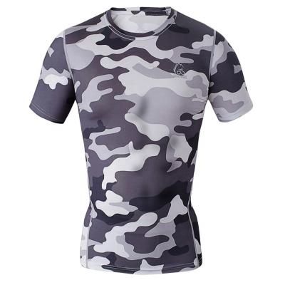 China Anti-Wrinkle 2021 Summer Polyester Gym Sport Stylish Camouflage T Shirt For Men Casual Printed Oversized Premium T Shirt For Men for sale