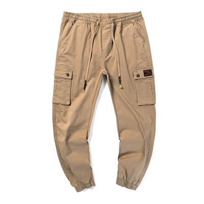 China Customized Anti-Wrinkle Wholesale Plus Size Popular Khaki Jogger Straight Loose Drawstring High Waist Men's Pants for sale