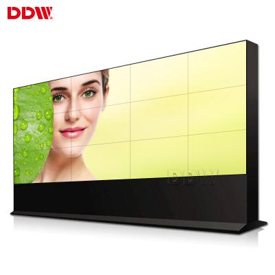 China Indoor 55 Inch 4x3 4x4 Lcd Video Wall Panel 1.8mm Ultra Narrow Bezel Floor Standing Video Wall Screen for sale