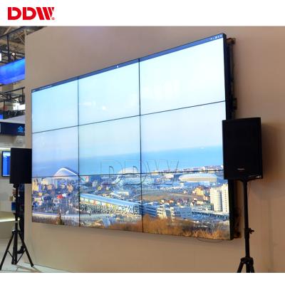 China Indoor lcd video wall 1920x1080 brightsign video wall 49 inch 3.5mm for financial center for sale