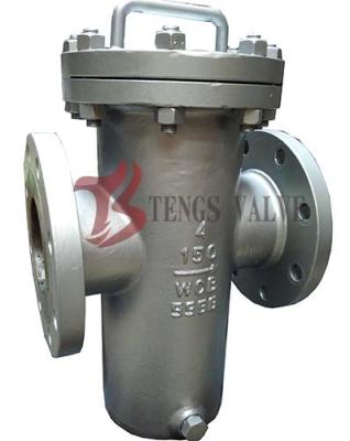 China Cast Steel Simplex Basket Strainer , ANSI CL150 Flanged Basket Strainer For Pumps for sale