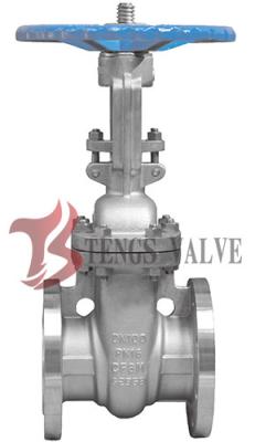 China Din Stainless Steel Rising Stem Gate Valve Flanged A351-CF8M Metal Seat With Handwheel for sale