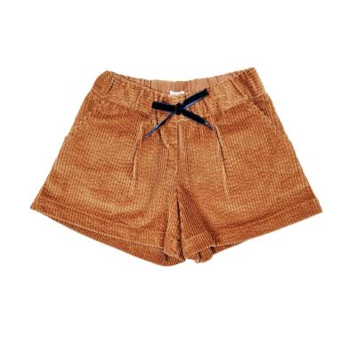 China 100%cotton 2022 New Fashion Breathable Comfortable 100% Cotton Brown Girls Shorts for sale