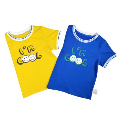 China Fashion Factory Made Chinese Sweet Logo Children Boy Cotton Tshirt Custom Made for sale