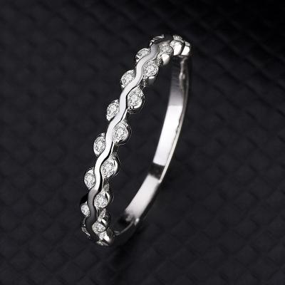 China 100% 925 Sterling Silver Tiny Sister's Thin Cubic Zirconia Casual/Sporty Ring for sale