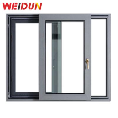 China WEI CREDITOR High Quality Soundproof Broken Bridge PY80 Tilt Aluminum Side Window Sliding For Home For Commercial Building for sale