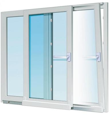 China Modern section has a high bending strength multi slide patio door with blind sound insulation and heat insulation for sale